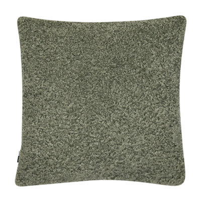 Malini Textured Faux Fur Cushion Green