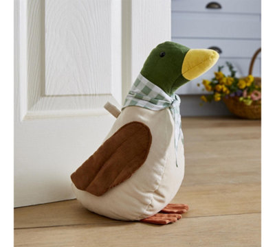 Mallard Animal Print 100% Cotton Shaped Doorstop