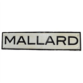 Mallard Railway Train Cast Iron Sign Plaque Door Wall House Fence Gate Garage