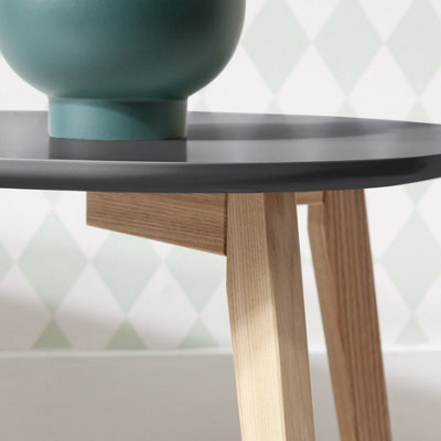 Malme Extra Large Side Table in Storm Grey and Natural Pine