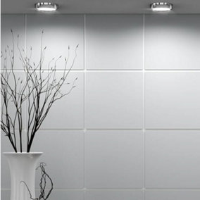 Malmo 6" x 6" Light Grey Matt Ceramic Wall Tiles Bathroom & Kitchen Pack 10 - 150mm