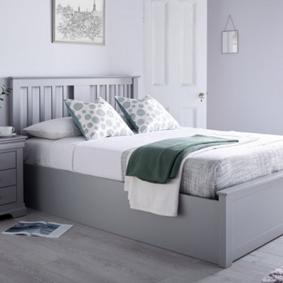 Malmo Grey Wooden Ottoman Storage Bed Double Ottoman Only DIY at B&Q