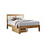 Malmo Oak Finish Wooden Bed Frame - Double