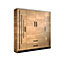 Malta 5 Contemporary 4 Door Wardrobe 2 Drawers  8 Shelves 1 Rail Golden Oak Effect (H)2020mm (W)2010mm (D)400mm