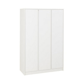 Malvern 3 Door Wardrobe - L50.5 x W115 x H180 cm - White