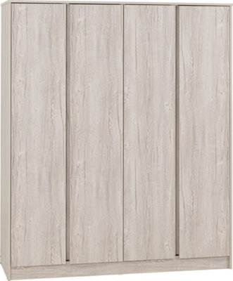 Malvern 4 Door Wardrobe Urban Snow