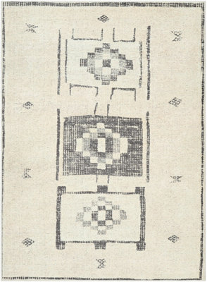 MAMTA Becki Owens x Livabliss Global Berber Charcoal/Beige Area Rug 200 x 275 cm