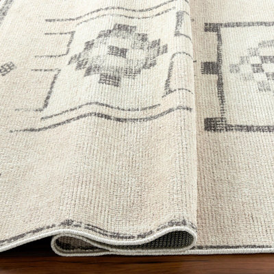 MAMTA Becki Owens x Livabliss Global Berber Charcoal/Beige Area Rug 200 x 275 cm
