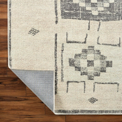 MAMTA Becki Owens x Livabliss Global Berber Charcoal/Beige Area Rug 200 x 275 cm