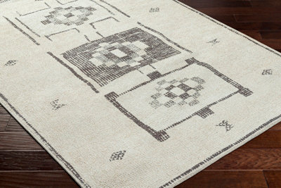 MAMTA Becki Owens x Livabliss Global Berber Charcoal/Beige Area Rug 200 x 275 cm