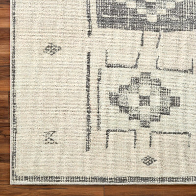 MAMTA Becki Owens x Livabliss Global Berber Charcoal/Beige Area Rug 200 x 275 cm