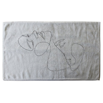 man and woman touch by one line (Bath Towel) / Default Title Price Comparisons | Compare The Build