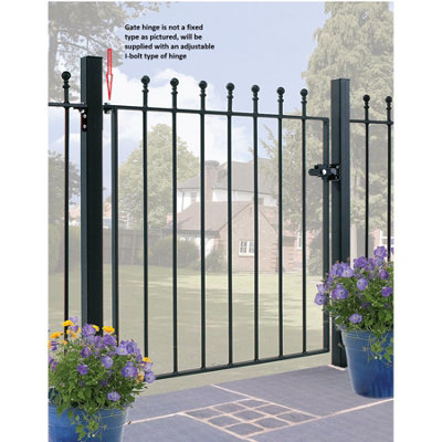 MANA Ball Top Metal Garden Gate 914mm GAP x 915mm High MAZP05/3 - 3