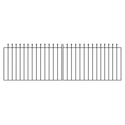 MANA Ball Top Pair of Metal Driveway Gates 3048mm GAP x 915mm High MAZP49