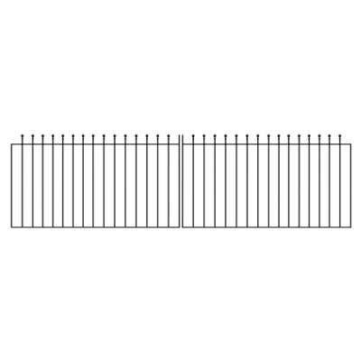 MANA Ball Top Pair of Metal Driveway Gates 3353mm GAP x 915mm High MAZP52