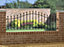 MANA Metal Ball Top Arched Garden Railing Panel 1830mm (6ft) GAP x 625mm High MAZP04