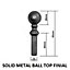 MANA Metal Ball Top Arched Garden Railing Panel 1830mm (6ft) GAP x 625mm High MAZP04