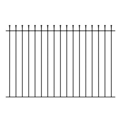 MANA Metal Ball Top Garden Fence Panel 1830mm (6ft) GAP x 1220mm High MAZP02