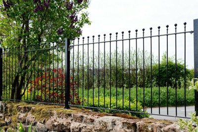 MANA Metal Ball Top Garden Fence Panel 1830mm (6ft) GAP x 914mm High MAZP01 - 5