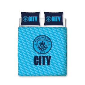 Manchester City FC Crestcol Double Panel Duvet and Pillowcase Set
