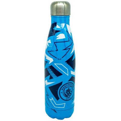 Manchester City FC Fragment Thermal Flask Sky Blue/Navy/White (One Size)