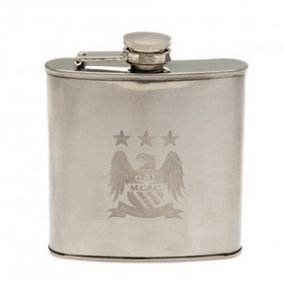 Manchester City FC Hip Flask Silver (One Size)