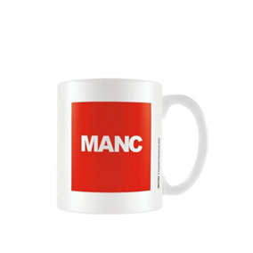 Manchester City FC Logo Mug White/Red (12cm x 8.7cm x 10.5cm)