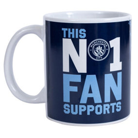 Manchester City FC No.1 Fan Mug Navy Blue/White (One Size)