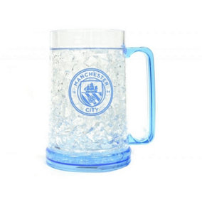Manchester City FC Official Football Freezer Tankard White/Blue (One Size)