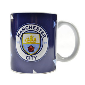Manchester City FC Particle Mug Blue/White (One Size)