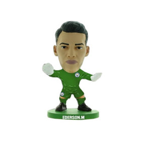 Manchester City FC SoccerStarz Ederson Football Figurine Green/White/Black (One Size)