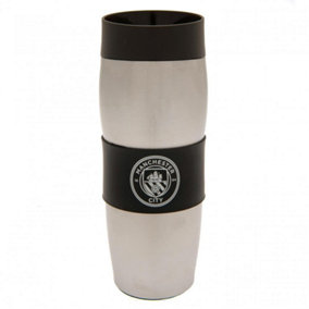 Manchester City FC Thermal Flask Grey/Black (One Size)