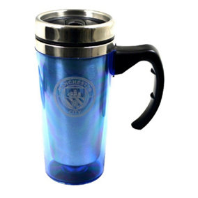 Manchester City FC Travel Mug Blue (One Size)