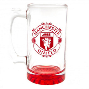 Manchester United FC Crest Gl Tankard Red (One Size)