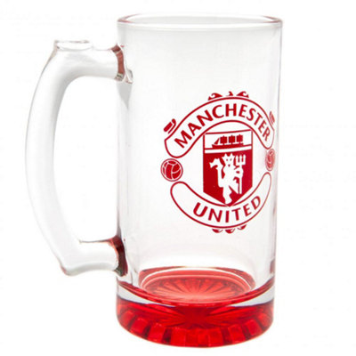 Manchester United FC Crest Gl Tankard Red (One Size)