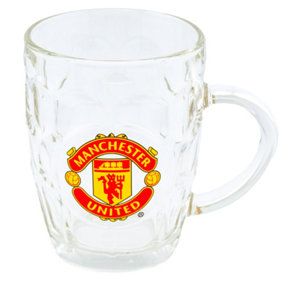 Manchester United FC Gl Tankard Clear/Red/Yellow (One Size)