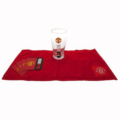 Manchester United FC Official Mini Bar Set Red (One Size)