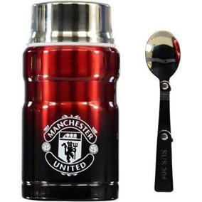 Manchester United FC Thermal Flask Red/Black (One Size)