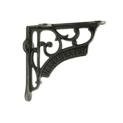 Manchester Victorian Style Shelf Brackets Antique Cast Iron 125mm x 125mm - 3