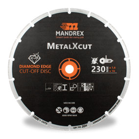 Mandrex MetalXcut Cut-Off Disc - 230mm di, For almost any material
