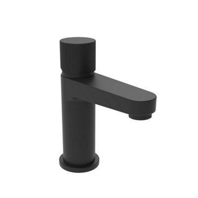 Manga Matt Black Basin Mixer Tap - 4