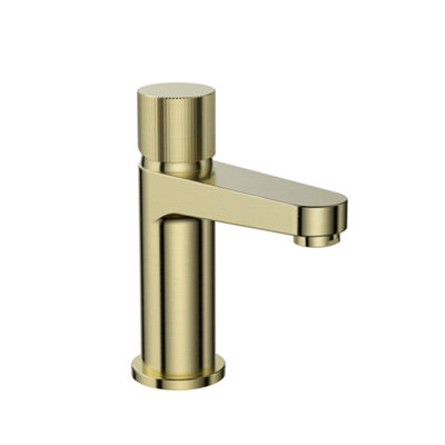 Manga Mono Basin Mixer Brushed Brass - 4
