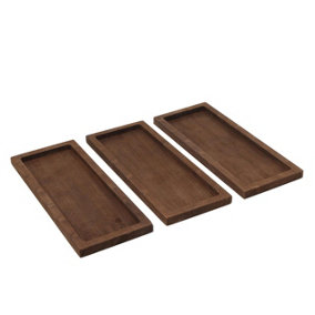 Mango Wood Serving Platters - Set of 3