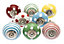 MangoTreeKnobs - Hand Painted Knobs - 8 Spots and Stripes in Red, Blue, Green and Yellow (MG-305)