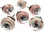 MangoTreeKnobs - Mixed Set of Dusty Pink & Off White Ceramic Cupboard Knobs x Pack 6 (MG-257)