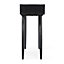 Manhattan Console Table Mango Wood & Cane in Black with 2 Drawers
