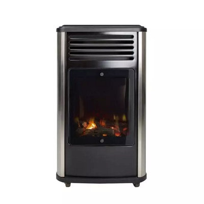 Manhattan Portable Gas Heater - Black/Silver