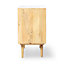 Manhattan Sideboard 2 Door Mango Wood & Cane Webbing in Natural H70cm x W100cm x D40cm
