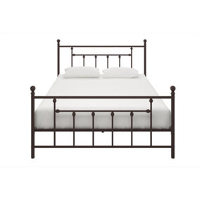 Manila metal bed in bronze colour, king
