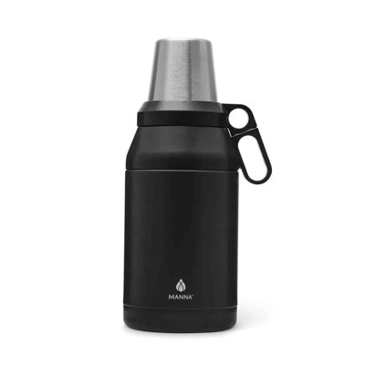 Manna 1.9L Vacuum Insulated Stainless Steel Stack Jug Black Flask with ...